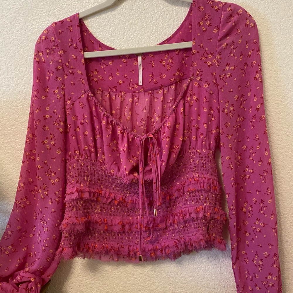 Free People Printed Lolita Top